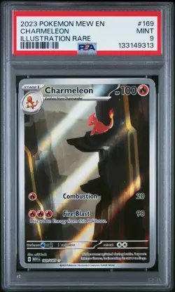 2023 POKEMON MEW EN-151 ILLUSTRATION RARE #169 CHARMELEON PSA 9 - Image 1