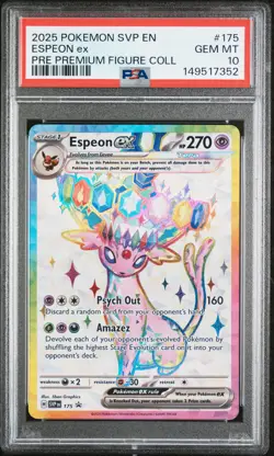2025 POKEMON SVP EN-SV BLACK STAR PROMO #175 ESPEON EX PSA 10 - Image 1