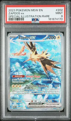 2023 POKEMON MEW EN-151 SPECIAL ILLUSTRATION RARE #202 ZAPDOS EX PSA 9 - Image 1