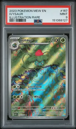 2023 POKEMON MEW EN-151 ILLUSTRATION RARE #167 IVYSAUR PSA 9 - Image 1