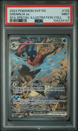 2024 POKEMON SVP EN-SV BLACK STAR PROMO #132 GRENINJA EX PSA 9 - Image 1
