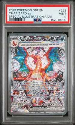 2023 POKEMON OBF EN-OBSIDIAN FLAMES SPECIAL ILLUSTRATION RARE CHARIZARD EX PSA 9 - Image 1