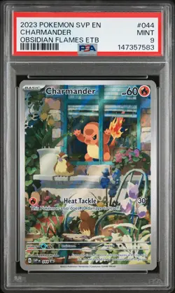 2023 POKEMON SVP EN-SV BLACK STAR PROMO #044 CHARMANDER PSA 9 - Image 1