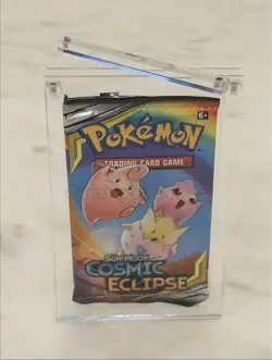 Pokemon Single Booster Pack Acrylic Case Magnetic Lid Protective Display - Image 3