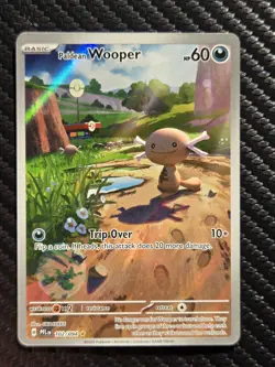 Paldean Wooper 102/094 Illustration Rare Phantasmal Flames Pokemon Holo NM - Image 1