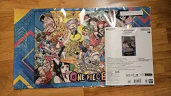 One Piece Card Game Official Playmat Vol. 5 & Luffy Promo Card EB02-010 English - Image 1