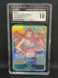 Nami Mini Tin Vol 2 P-112 CGC 10 One Piece Promo Cards Gem Mint JP - Image 1