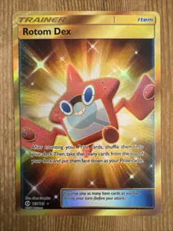 Rotom Dex - 159/149 - Pokemon Sun & Moon Base Set Secret Rare Card MP - Image 1