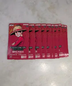 Bandai One Piece Card Game OP-13 Carrying On His Will Booster Pack Lot (10) - Image 2