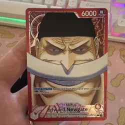 Bandai One Piece CCG Edward.Newgate OP02-001 Leader Paramount War Alt Foil EN - Image 4