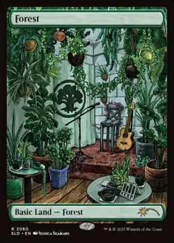 1x Forest (2080) - Foil NM-Mint, English Secret Lair MTG Magic - Image 1