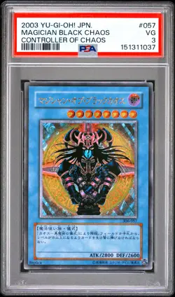 2003 YU-GI-OH! JAPANESE CONTROLLER OF CHAOS #057 MAGICIAN OF BLACK CHAOS PSA 3 - Image 1