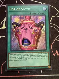 Konami Yu-Gi-Oh! TCG Pot of Sloth CORI-EN061 Secret Rare Foil 1st EN - Image 1
