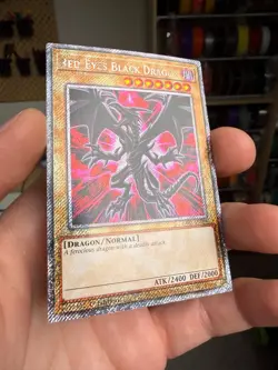 YUGIOH • RED EYES BLACK DRAGON • PLATINUM SECRET RARE • RA03-EN081 • 1st ED • NM - Image 2