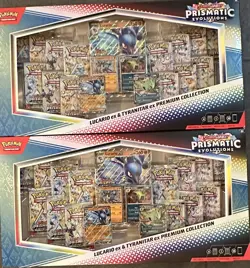Pokemon Prismatic Evolutions Lucario & Tyranitar EX Premium Collection Lot Of 2 - Image 2