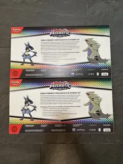 Pokemon Prismatic Evolutions Lucario & Tyranitar EX Premium Collection Lot Of 2 - Image 4
