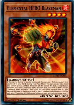 Elemental HERO Blazeman LEHD-ENA16 Legendary Hero Decks Yu-Gi-Oh 1st Edition LP - Image 1