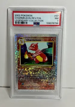 PSA 7 - Pokemon CHARMELEON 37/110 Reverse Holo - LEGENDARY COLLECTION - Image 1