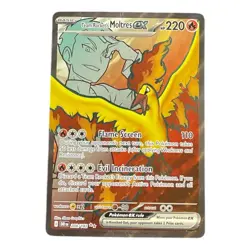 Pokemon TCG Team Rocket's Moltres EX 208/182 Full Art Holo Secret Rare Card - Image 1