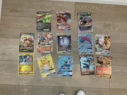 13 Card Pokemon Jumbo Oversized GX EX V Promo Lot Charizard, Dragonite, Raichu - Image 1