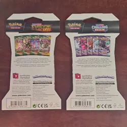 Pokemon TCG Evolving Skies + Chilling Reign Sleeved Booster Pack Cards English - Image 4