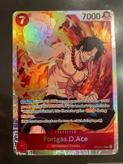 One Piece Card Game Portgas D.Ace OP02-013 SR Super Paramount War English USA - Image 1