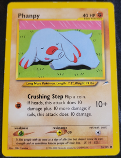 Phanpy # 76/105 Neo Destiny Set Pokemon Trading TCG Rares Game Cards LP - Image 1