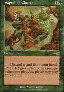 Saproling Cluster ~ Heavily Played Nemesis MTG Magic UltimateMTG Green Card - Image 1