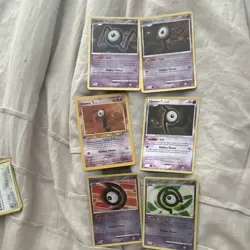Nintendo Pokemon TCG Unown 6-Card Lot Psychic Unlimited 2000 Unown A N R P D - Image 1