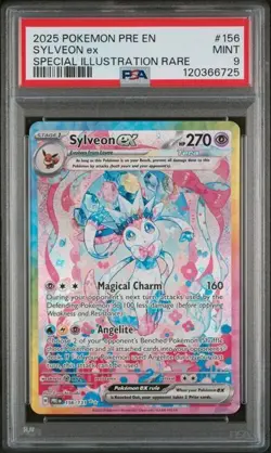 2025 POKEMON PRE EN-PRISMATIC EVOLUTIONS #156 SYLVEON ex SIR - PSA MINT 9 - Image 1