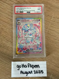 2025 POKEMON PRE EN-PRISMATIC EVOLUTIONS #156 SYLVEON ex SIR - PSA MINT 9 - Image 3