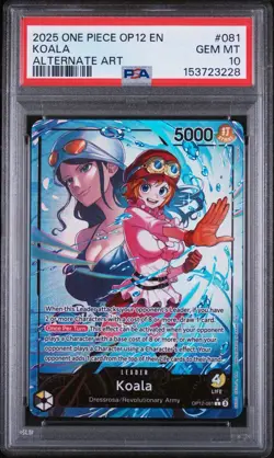 2025 One Piece OP 12 EN Koala Alternate Art PSA 10 - Image 1
