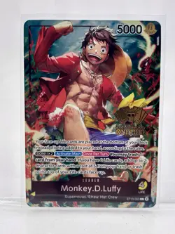 One Piece Monkey.D.Luffy 2nd Anniversary Tournament Stamped Promo ST13-004 - Image 1