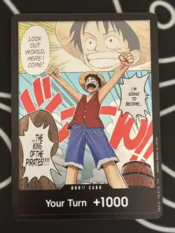 • Monkey.D.Luffy • DON!! Alt Art Manga Foil Romance Dawn One Piece TCG NM D - Image 1