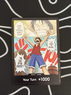 • Monkey.D.Luffy • DON!! Alt Art Manga Foil Romance Dawn One Piece TCG NM D - Image 3