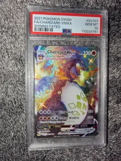 Pokemon TCG Charizard VMAX Full Art Holo Shining Fates PSA 10 Gem Mint - Image 1
