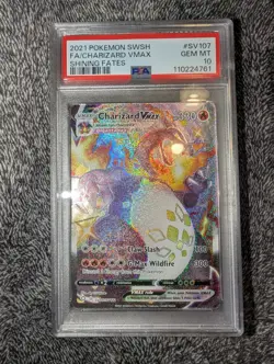 Pokemon TCG Charizard VMAX Full Art Holo Shining Fates PSA 10 Gem Mint - Image 2