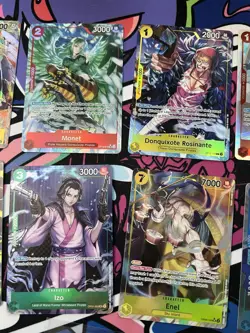 One Piece TCG English Alt Art Lot of 12, Luffy Sanji Enel Uta Sengoku Monet… - Image 3