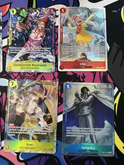 One Piece TCG English Alt Art Lot of 12, Luffy Sanji Enel Uta Sengoku Monet… - Image 4