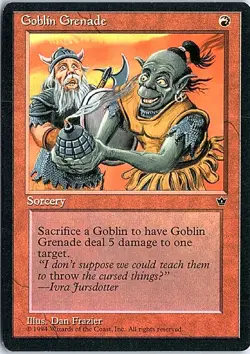 Goblin Grenade (Frazier) C Fallen Empires LP MTG - Image 1