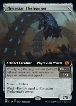 Phyrexian Fleshgorger (Extended Art) [The Brothers' War] Magic MTG - Image 1
