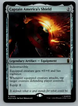 Captain America's Shield 244 Marvel Super Heroes Magic: The Gathering Foil NM - Image 1
