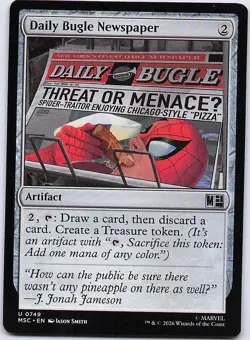 Daily Bugle Newspaper 749 Commander: Marvel Super Heroes MTG NM/M - Image 1