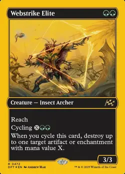Light Play, English MTG Foil Webstrike Elite - First-Place Foil Aetherdrift Magi - Image 1