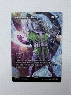 Dig Through Time Marvel Magic the Gathering MTG Full Art M/NM - Image 1
