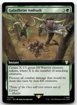 Galadhrim Ambush (Extended Art) #121 (NM) Lord of the Rings LTC Magic MTG - Image 1