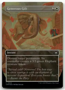 Generous Gift (Borderless) #624 (Foil) (NM) Commander Masters CMM Magic MTG - Image 1