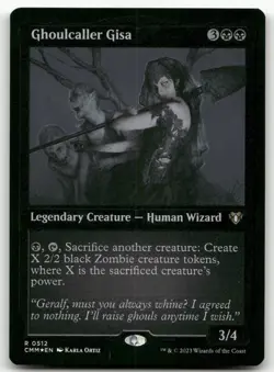 Ghoulcaller Gisa (Foil Etched) #512 (NM) Commander Masters CMM Magic MTG - Image 1