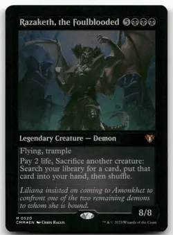 Razaketh, the Foulblooded (Foil Etched) #520 NM Commander Masters CMM Magic MTG - Image 1