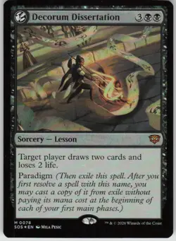 MTG Decorum Dissertation Foil NM Secrets of Strixhaven Magic 78 - Image 1